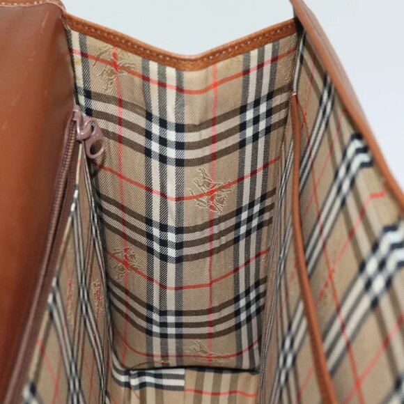 Burberrys Hand Bag Leather 2way Brown Auth ep4729 - Picture 10 of 16